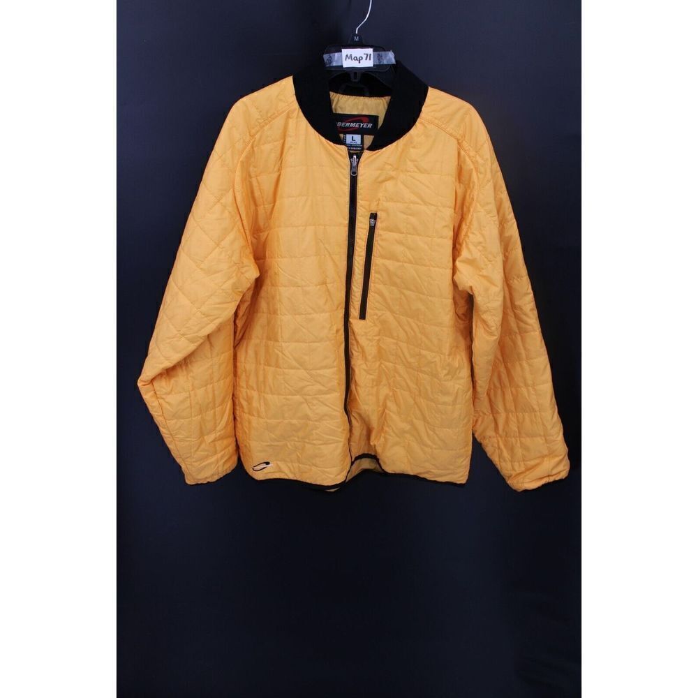 OBERMEYER SIZE LARGE YELLOW QUILTED PUFFER COAT MEN'S